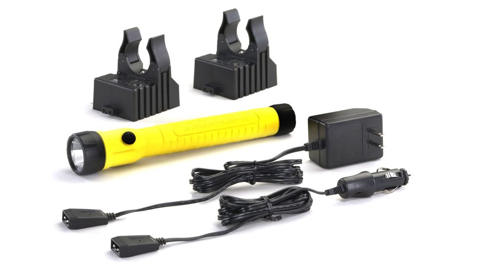 Streamlight PolyStinger LED HAZ-LO Industrial Safety Flashlight, 120V AC Steady Charge Cord, Yellow, 76413