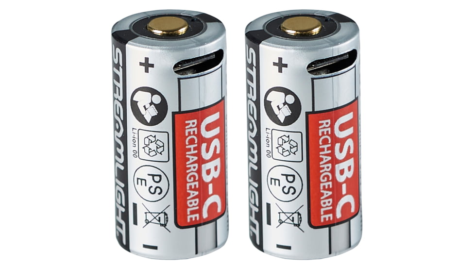 Streamlight SL-B9 Li-Ion USB Rechargeable Battery Pack w/ Integrated USB-C Port, 2 Pack, 20237