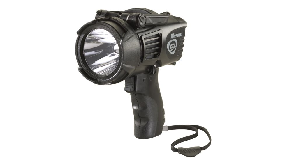 Streamlight Waypoint Pistol Grip Spotlight w/ 12V DC Power Cord and Polymer Mount, Black, Box Pack 44902