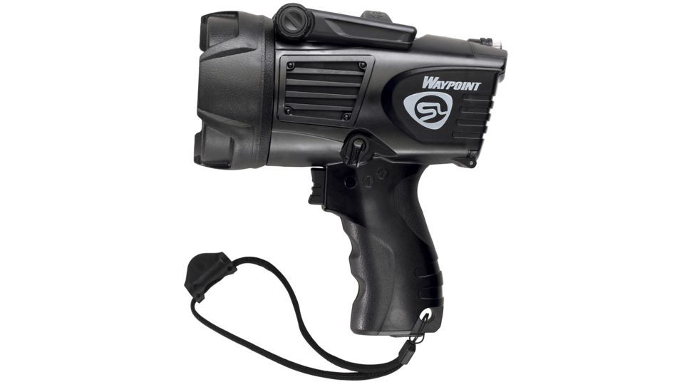 Streamlight Waypoint Pistol Grip Spotlight w/ 12V DC Power Cord and Polymer Mount, Black, Box Pack 44902