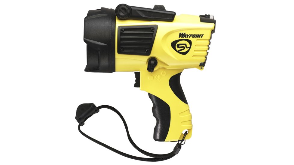 Streamlight Waypoint Pistol Grip Spotlight w/ 12V DC Power Cord and Polymer Mount, Yellow, Box Pack 44900