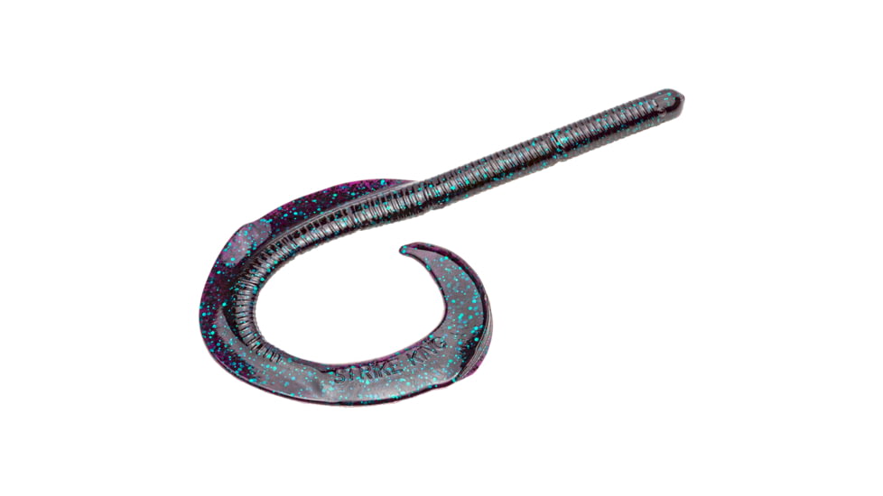 Strike King Rage Anaconda Fishing Lure, Soft Plastic Worm, Junebug, 10in, 6-Pack, RGANA10-42, RGANA10-42