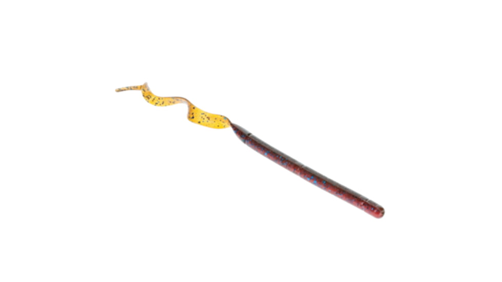 Strike King KVD Perfect Plastics Zeus Worm, Soft Plastic Worm Fishing Lure, Melon Bug, 9 1/2in, 7-Pack, PPPW95-165, PPPW95-165