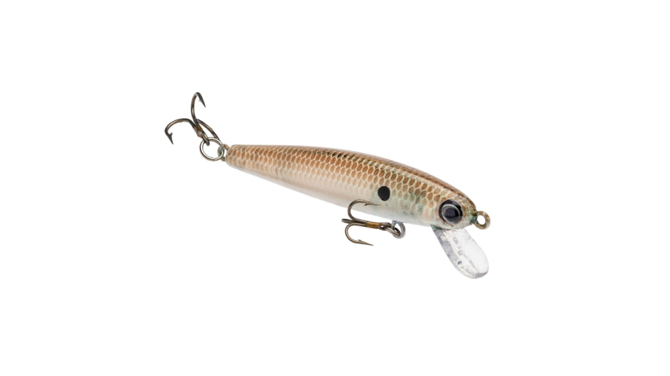 Strike King Bitsy Jerkbait Fishing Lure, Slow Sinking Minnow Profile Hard Bait, 1/8oz, SZ 10 Treble Hooks, Green Gizzard, HCJB-568