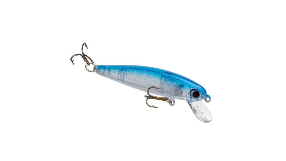 Strike King Bitsy Jerkbait Fishing Lure, Slow Sinking Minnow Profile Hard Bait, 1/8oz, SZ 10 Treble Hooks, Pro Blue, HCJB-681