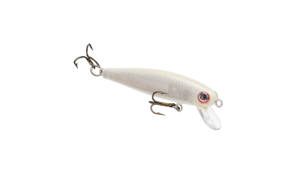 Strike King Bitsy Jerkbait Fishing Lure, Slow Sinking Minnow Profile Hard Bait, 1/8oz, SZ 10 Treble Hooks, Pro Bone, HCJB-299