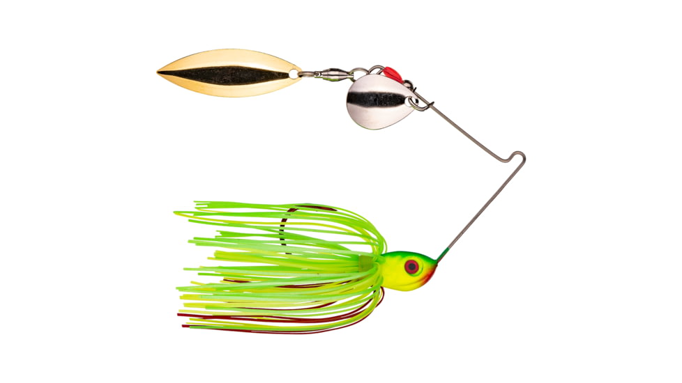 Strike King Bleeding Bait Spinnerbait Fishing Lure, Bleeding Firetiger, 3/16oz, BB316CW-317SG, BB316CW-317SG