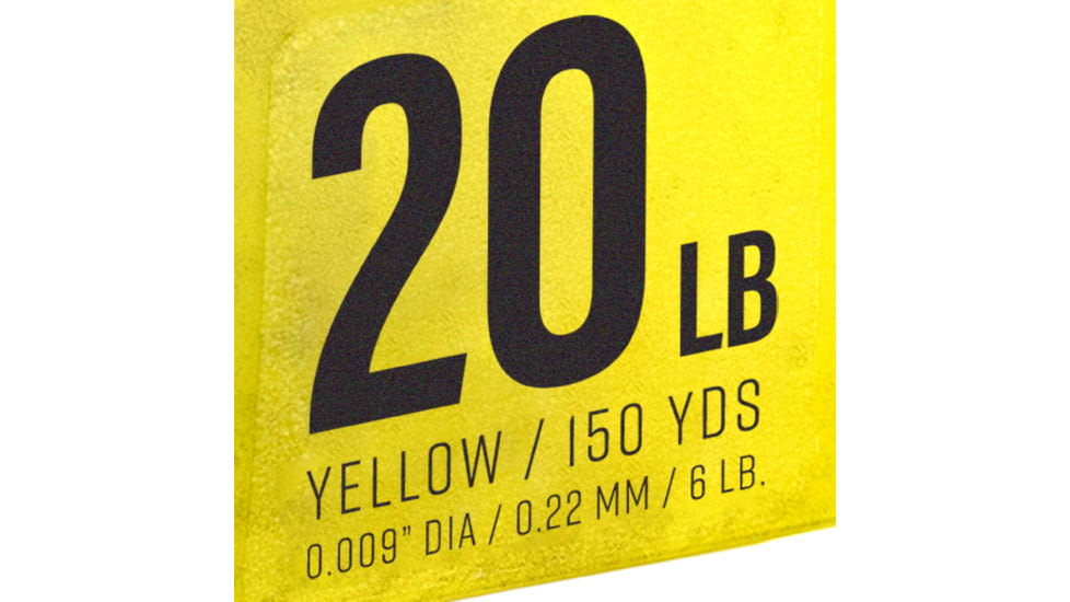 Strike King Contra Braid Fishing Line, 20lb Test, 150-Yards, Hi-Vis Yellow, LPB150-20Y