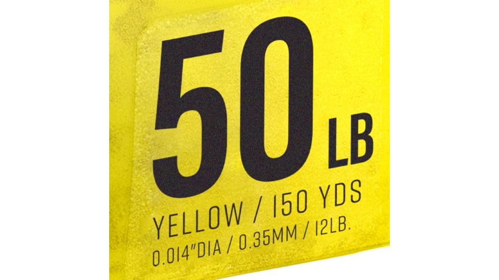 Strike King Contra Braid Fishing Line, 50lb Test, 150-Yards, Hi-Vis Yellow, LPB150-50Y