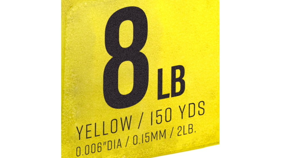 Strike King Contra Braid Fishing Line, 8lb Test, 150-Yards, Hi-Vis Yellow, LPB150-8Y