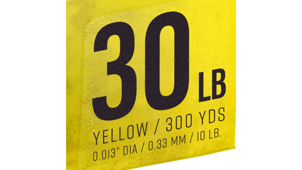 Strike King Contra Braid Fishing Line, 30lb Test, 300-Yards, Hi-Vis Yellow, LPB300-30Y