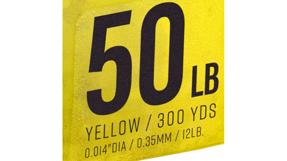 Strike King Contra Braid Fishing Line, 50lb Test, 300-Yards, Hi-Vis Yellow, LPB300-50Y