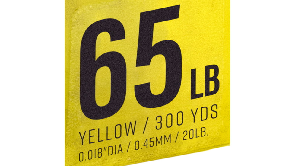 Strike King Contra Braid Fishing Line, 65lb Test, 300-Yards, Hi-Vis Yellow, LPB300-65Y