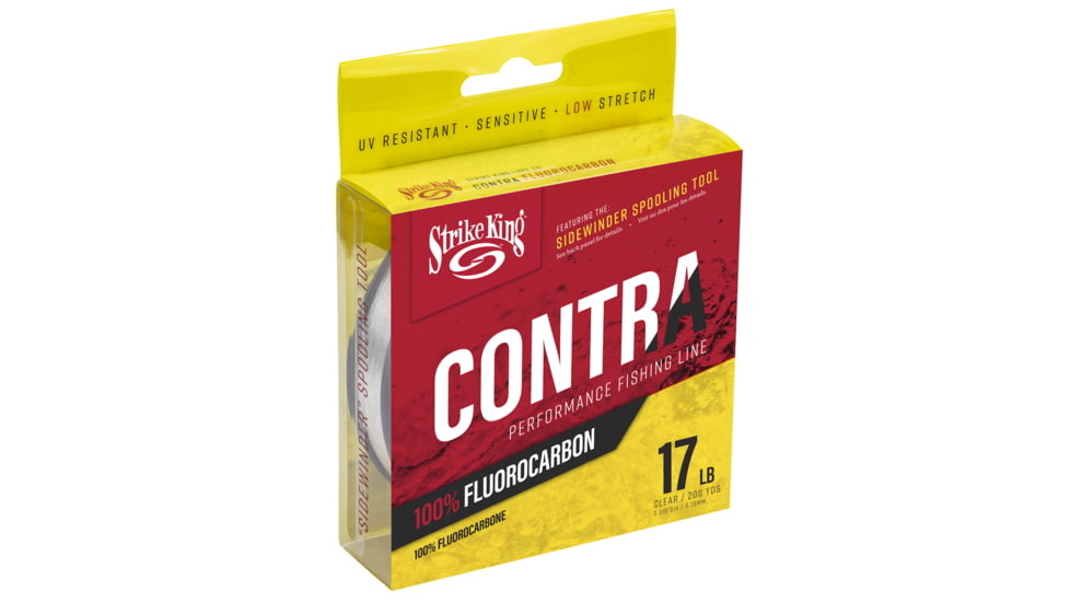 Strike King Contra Fluorocarbon Fishing Line, 17lb Test, 200-Yards, Clear, LPFC200-17C