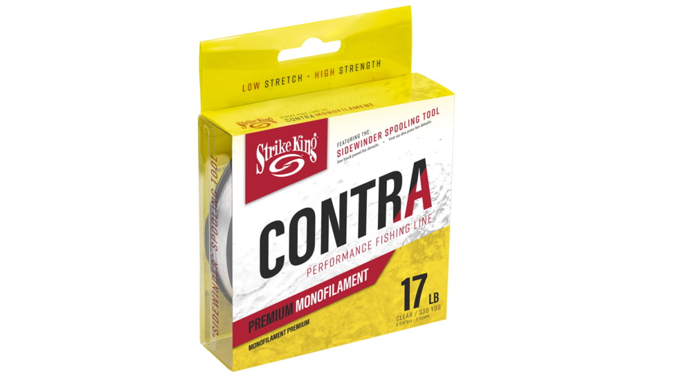 Strike King Contra Monofilament Fishing Line, 17lb Test, 330-Yards, Clear, LPM330-17C
