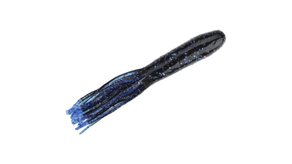 Strike King Denny Brauer Flip-N-Tube Fishing Lure, Soft Plastic Tube, Black and Blue, 4 1/2in, 8-Pack, FLPT4.5-2, FLPT4.5-2