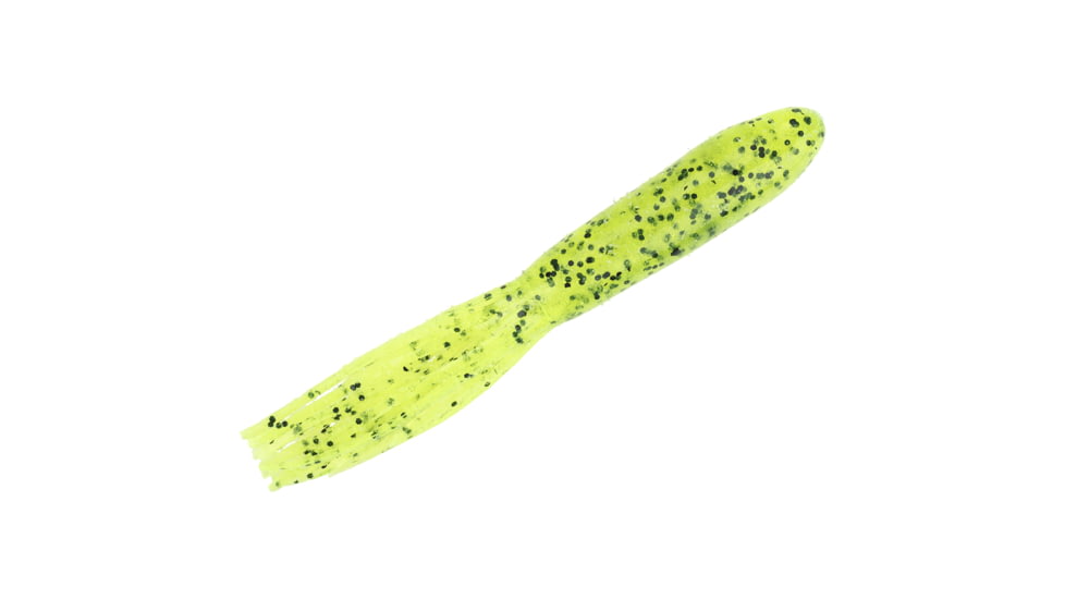 Strike King Denny Brauer Flip-N-Tube Fishing Lure, Soft Plastic Tube, Chartreuse Pepper, 4 1/2in, 8-Pack, FLPT4.5-52, FLPT4.5-52
