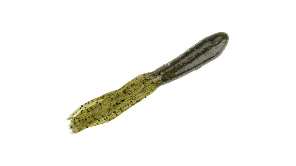 Strike King Denny Brauer Flip-N-Tube Fishing Lure, Soft Plastic Tube, Green Pumpkin, 4 1/2in, 8-Pack, FLPT4.5-46, FLPT4.5-46