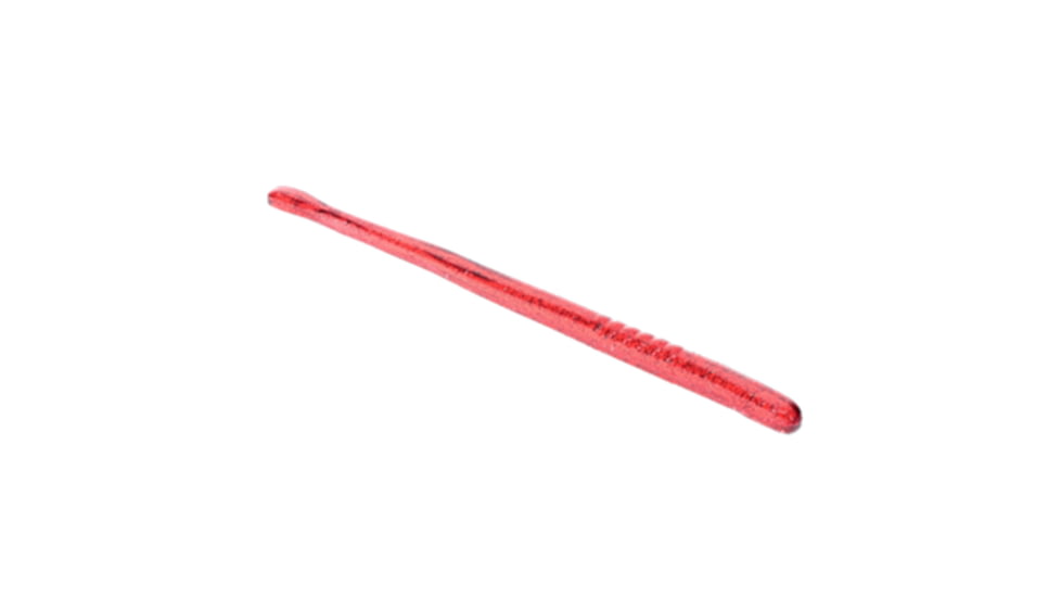 Strike King Filler Worm Fishing Lure, Soft Plastic Worm, Slender Profile, Open Pour Technology, Vibrant, 5in, 10-Pack, Red Bug, DSOPT5-85