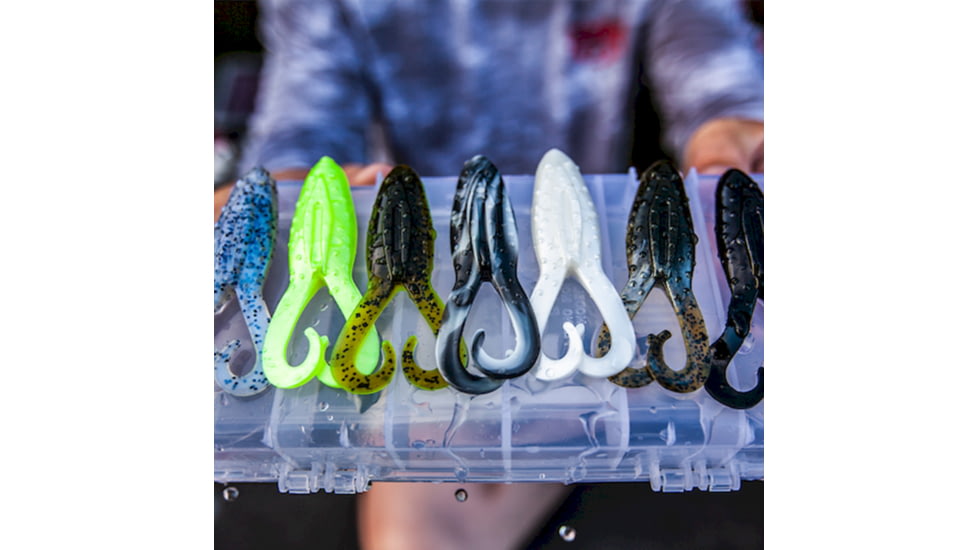 Strike King KVD Gurgle Toad Fishing Lure, Soft Plastic Toad, Black, 3 3/4in, 5-Pack, GT-210, GT-210