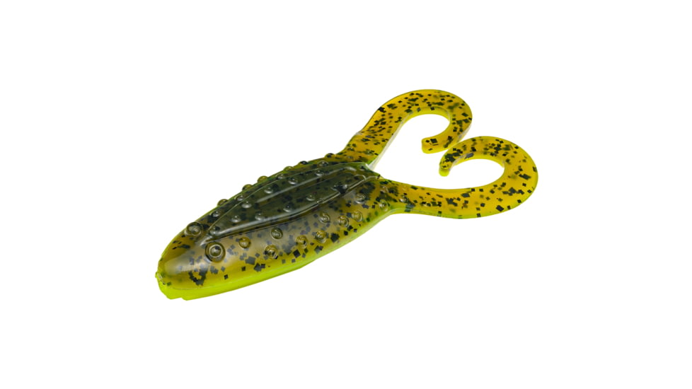 Strike King KVD Gurgle Toad Fishing Lure, Soft Plastic Toad, Green Pumpkin Chartreuse, 3 3/4in, 5-Pack, GT-94, GT-94