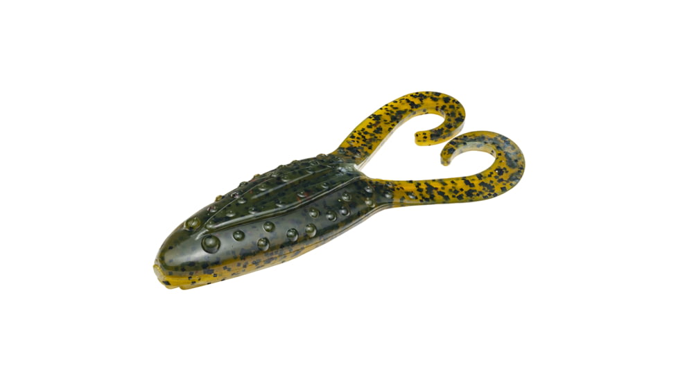Strike King KVD Gurgle Toad Fishing Lure, Soft Plastic Toad, Green Pumpkin Pearl Belly, 3 3/4in, 5-Pack, GT-47, GT-47