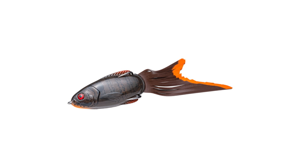 Strike King Hack Attack Pad Perch Fishing Lure, Hollow Body Topwater, Green Pumpkin Gill, 6in, 1/2oz, HAPP-46, HAPP-46