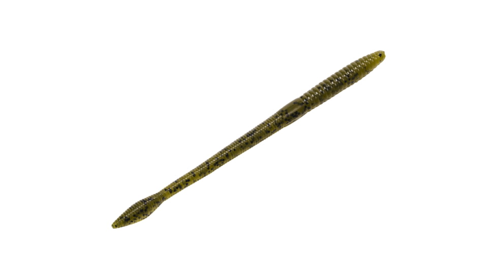 Strike King KVD Perfect Plastics Finesse Worm, Soft Plastic Worm Fishing Lure, Green Pumpkin, 5in, 15-Pack, FIN5-46, FIN5-46