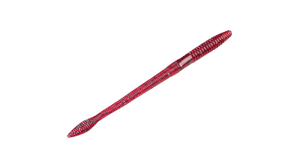 Strike King KVD Perfect Plastics Finesse Worm, Soft Plastic Worm Fishing Lure, Red Bug, 5in, 15-Pack, FIN5-85, FIN5-85