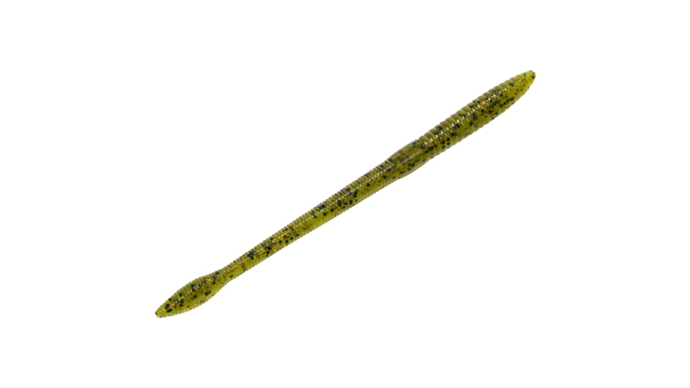 Strike King KVD Perfect Plastics Finesse Worm, Soft Plastic Worm Fishing Lure, Watermelon Seed w/ Red Flake, 5in, 15-Pack, FIN5-18, FIN5-18