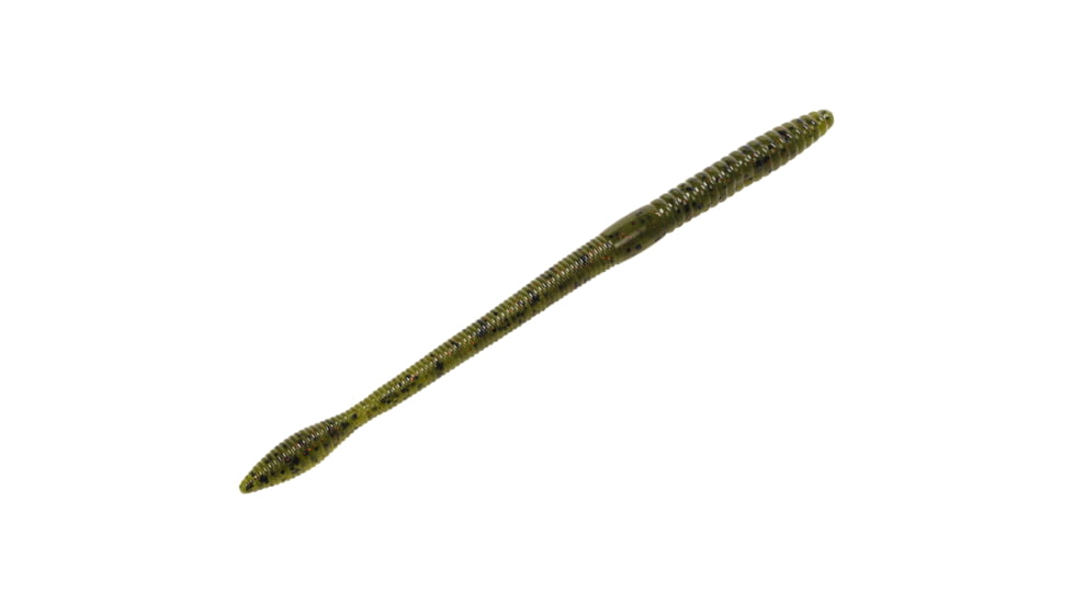 Strike King KVD Perfect Plastics Finesse Worm, Soft Plastic Worm Fishing Lure, Watermelon Seed w/ Red Flake, 6 1/2in, 12-Pack, FIN65-18, FIN65-18