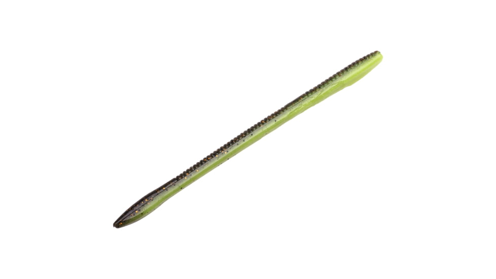 Strike King KVD Perfect Plastics Finesse Worm, Soft Plastic Worm Fishing Lure, Coppertreuse, 7in, 8-Pack, FIN7-109A, FIN7-109