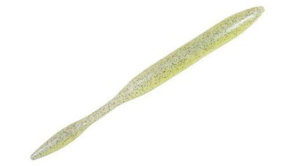 Strike King KVD Dream Shot Fishing Lure, Soft Plastic Worm, Chartreuse Blue Glimmer, 4 1/4in, 10-Pack, DSKVD-190, DSKVD-190