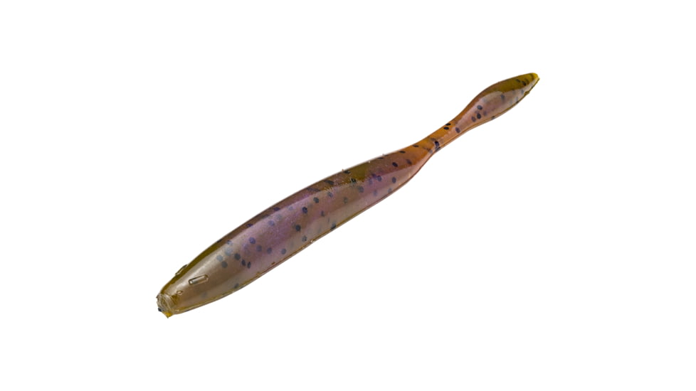 Strike King KVD Dream Shot Fishing Lure, Soft Plastic Worm, Green Pumpkin Purple Swirl, 4 1/4in, 10-Pack, DSKVD-807, DSKVD-807