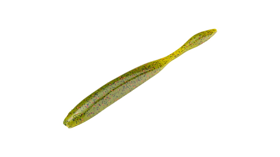 Strike King KVD Dream Shot Fishing Lure, Soft Plastic Worm, Watermelon Seed w/ Red Flake, 4 1/4in, 10-Pack, DSKVD-18, DSKVD-18