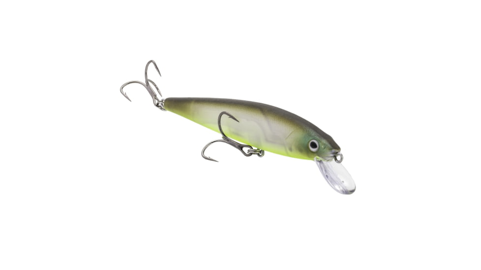 Strike King KVD Elite 200 Jerkbait Fishing Lure, Weight Transfer System, 4 1/2in, 3/8oz, Dives 4 to 7-Feet, SZ 4 Mustad Triple Grip Treble Hooks, Matte Strobe Shad, HCKVDJ200E-M683