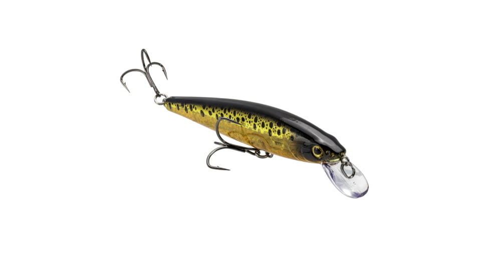 Strike King KVD Elite 200 Jerkbait Fishing Lure, Weight Transfer System, 4 1/2in, 3/8oz, Dives 4 to 7-Feet, SZ 4 Mustad Triple Grip Treble Hooks, Pro Gold, HCKVDJ200E-337