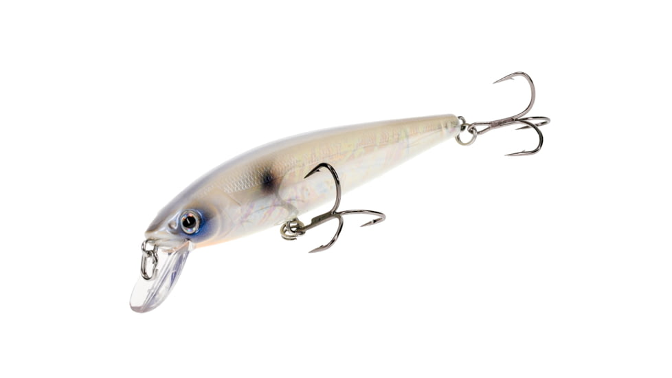 Strike King KVD Elite 200 Jerkbait Fishing Lure, Weight Transfer System, 4 1/2in, 3/8oz, Dives 4 to 7-Feet, SZ 4 Mustad Triple Grip Treble Hooks, Pro Oyster, HCKVDJ200E-332