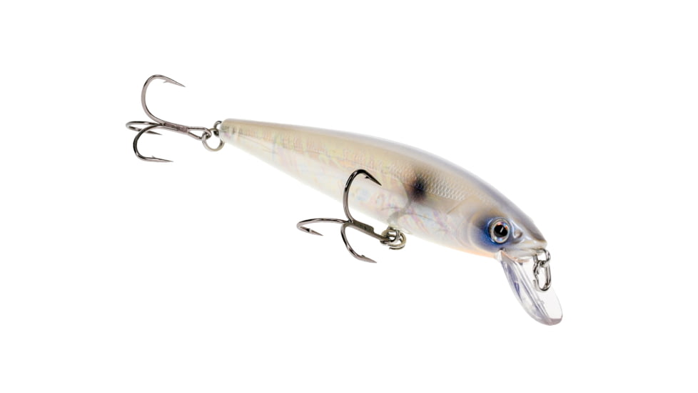 Strike King KVD Elite 200 Jerkbait Fishing Lure, Weight Transfer System, 4 1/2in, 3/8oz, Dives 4 to 7-Feet, SZ 4 Mustad Triple Grip Treble Hooks, Pro Oyster, HCKVDJ200E-332
