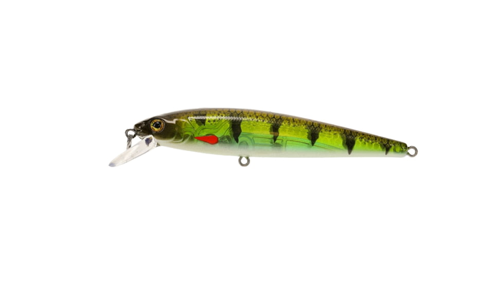 Strike King KVD Elite 200 Jerkbait Fishing Lure, Weight Transfer System, 4 1/2in, 3/8oz, Dives 4 to 7-Feet, SZ 4 Mustad Triple Grip Treble Hooks, Pro Phantom Perch, HCKVDJ200E-339