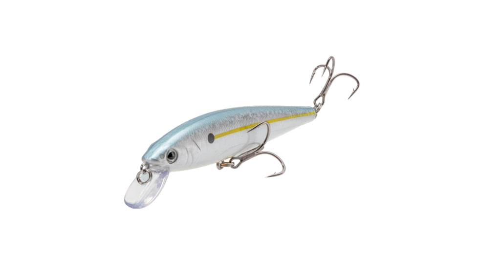 Strike King KVD Elite 200 Jerkbait Fishing Lure, Weight Transfer System, 4 1/2in, 3/8oz, Dives 4 to 7-Feet, SZ 4 Mustad Triple Grip Treble Hooks, Sexy Shad 2.0, HCKVDJ200E-591