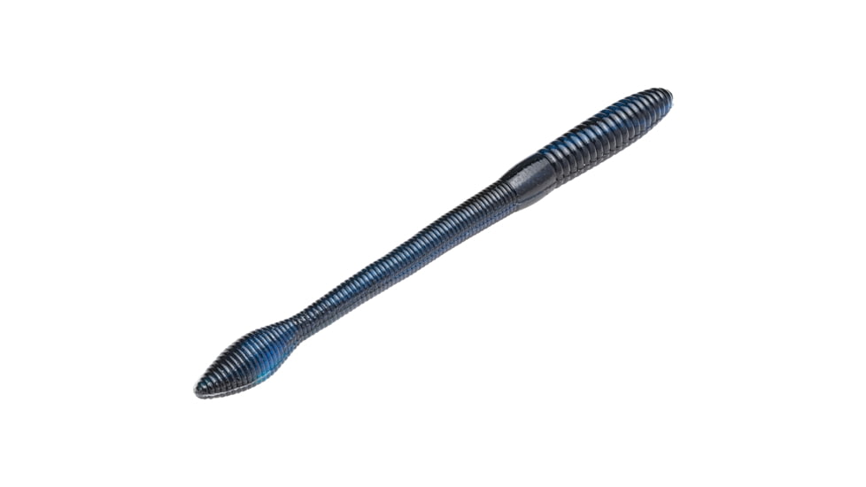 Strike King KVD Fat Baby Finesse Worm, Black Blue Swirl, 5in, FBFIN5-808