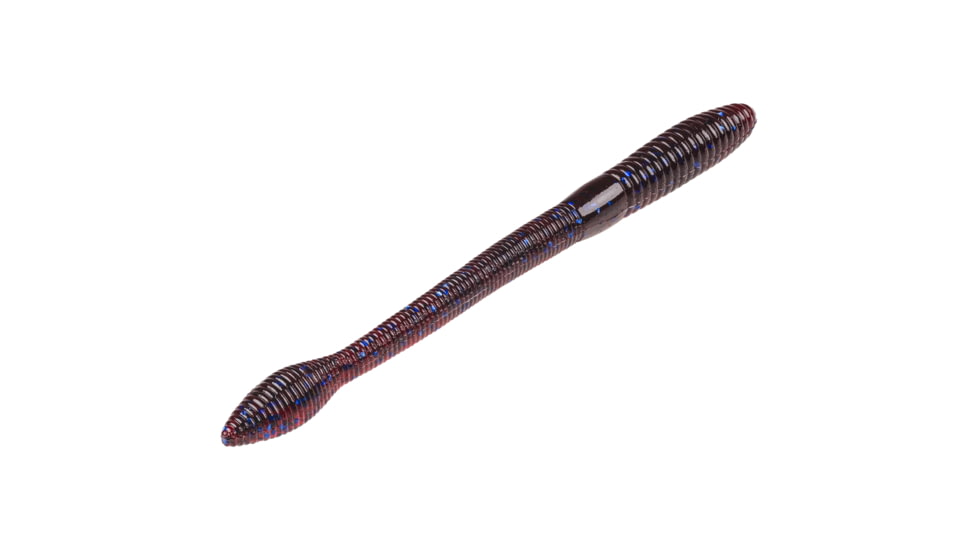 Strike King KVD Fat Baby Finesse Worm, Soft Plastic Worm Fishing Lure, Blue Fleck, 5in, 12-Pack, FBFIN5-125, FBFIN5-125