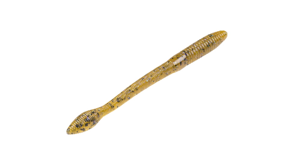 Strike King KVD Fat Baby Finesse Worm, Soft Plastic Worm Fishing Lure, Honey Candy, 5in, 12-Pack, FBFIN5-189, FBFIN5-189