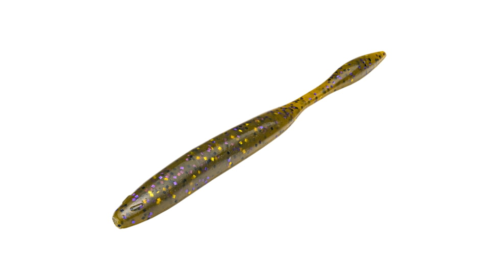 Strike King KVD Dream Shot Magnum Fishing Lure, Soft Plastic Worm, Green Pumpkin Purple and Gold, 5in, 8-Pack, DSKVD5-13A, DSKVD5-13