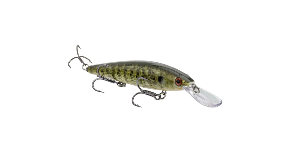 Strike King KVD Sinking Deep Jerkbait Fishing Lure, Weight Transfer System, 4 3/4in, 3/5oz, Slow Sinking, SZ 2 and 4 Mustad Triple Grip Treble Hooks, Natural Bream, HCKVDJ300DS-663