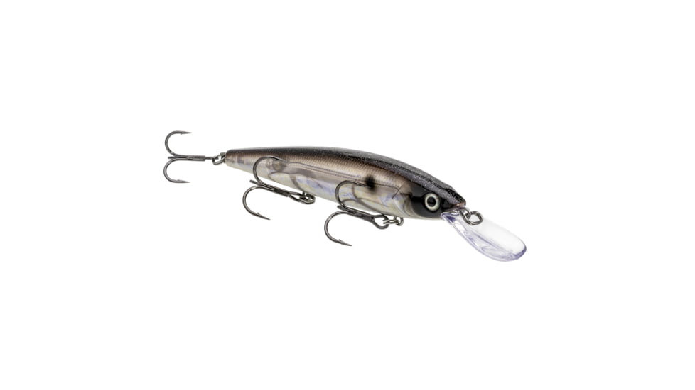 Strike King KVD Sinking Deep Jerkbait Fishing Lure, Weight Transfer System, 4 3/4in, 3/5oz, Slow Sinking, SZ 2 and 4 Mustad Triple Grip Treble Hooks, Pro Black, HCKVDJ300DS-294