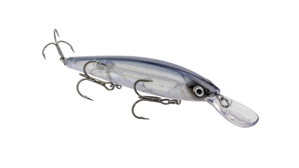Strike King KVD Sinking Deep Jerkbait Fishing Lure, Weight Transfer System, 4 3/4in, 3/5oz, Slow Sinking, SZ 2 and 4 Mustad Triple Grip Treble Hooks, Pro Blue, HCKVDJ300DS-681