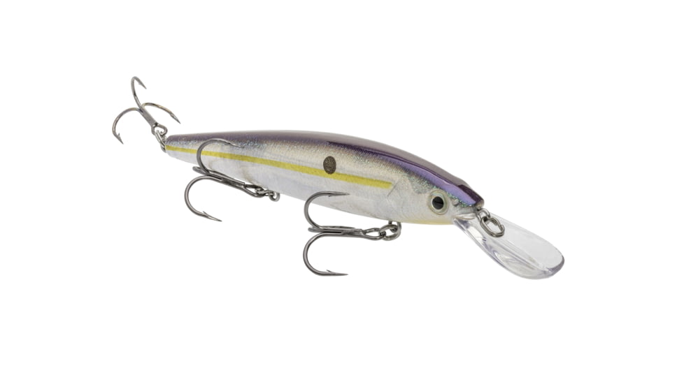Strike King KVD Sinking Deep Jerkbait Fishing Lure, Weight Transfer System, 4 3/4in, 3/5oz, Slow Sinking, SZ 2 and 4 Mustad Triple Grip Treble Hooks, Sexy Shad, HCKVDJ300DS-590