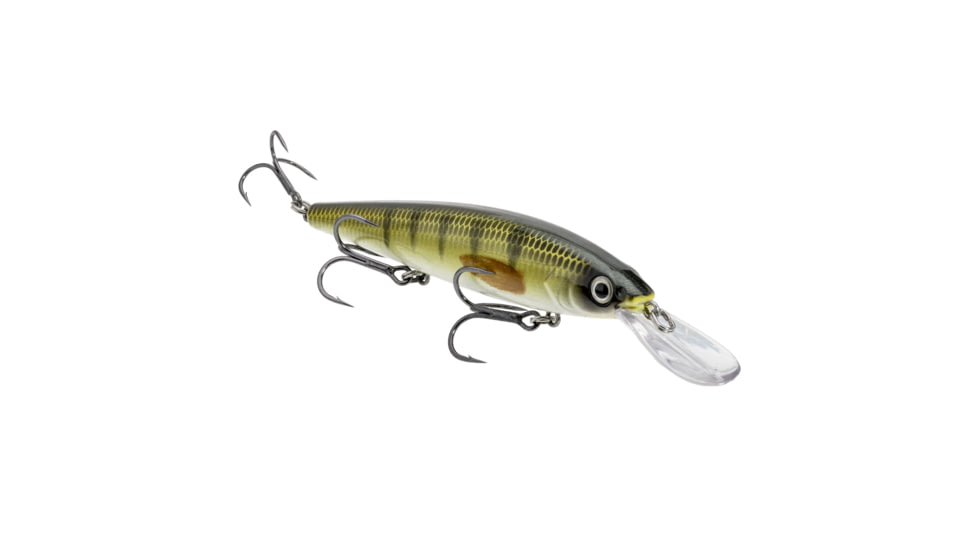 Strike King KVD Sinking Deep Jerkbait Fishing Lure, Weight Transfer System, 4 3/4in, 3/5oz, Slow Sinking, SZ 2 and 4 Mustad Triple Grip Treble Hooks, Sugar Daddy, HCKVDJ300DS-462